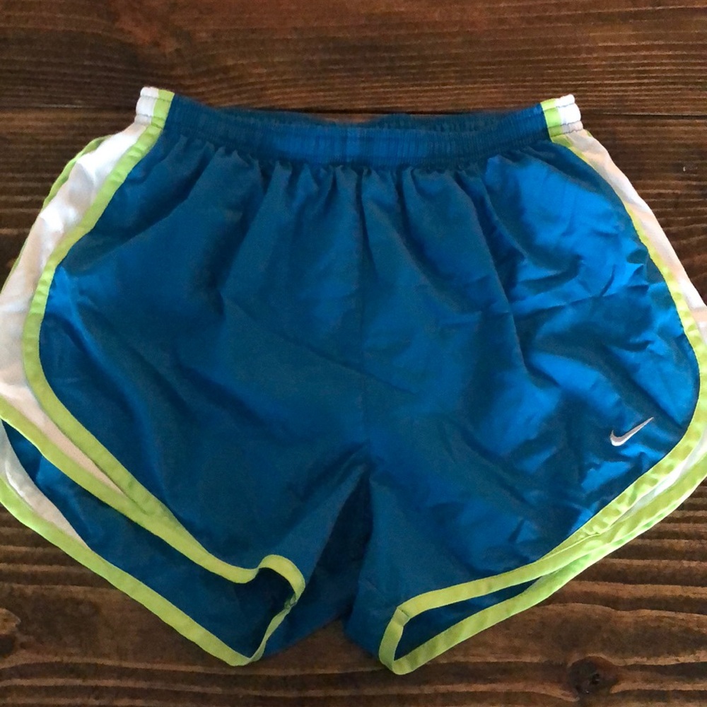 Blue and Neon Nike Running Shorts
